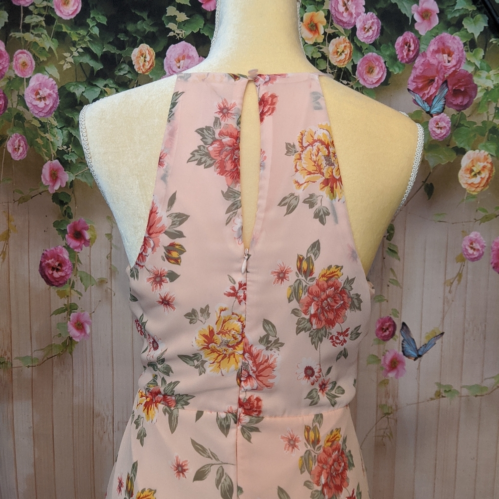 No Boundaries Women's Long Floral Dress - Picture 6 of 10